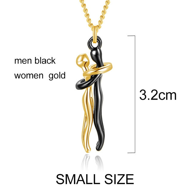 Couple hugging pendant necklace Exquisite gold necklaces for women fashion pendants for couple necklace Love witness jewelry